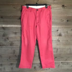 HAGGAR Red Relaxed Straight khakis. Sz 34x30. EUC